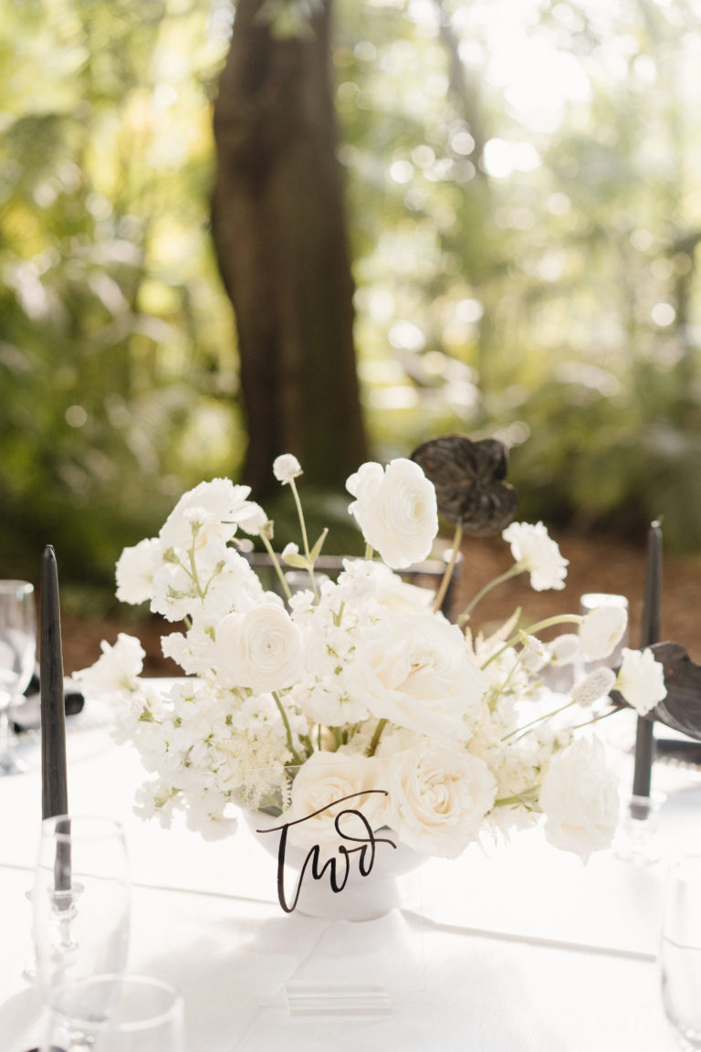 Garden Wedding Centerpiece And Table Number